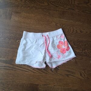 Limited Too Nims Island Floral White and Pink Junior Shorts sz.16